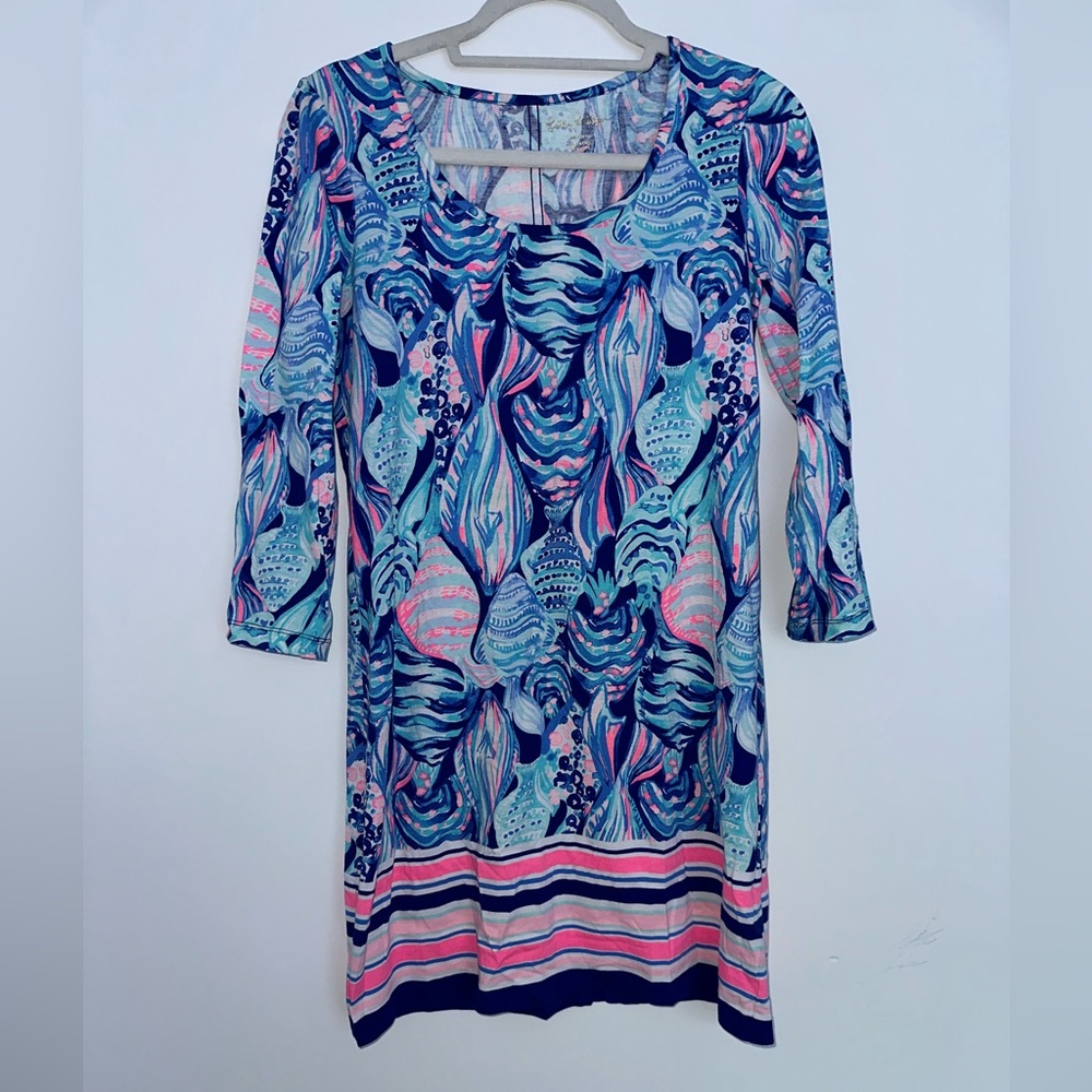 Lilly Pulitzer Blue and Pink Swirl Dress